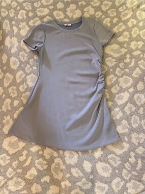 Light Gray Short Sleeve Tunic Top